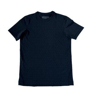 Vollebak Mens L Black Tee Shirt Base Layer Ceramic Coating Print Hexagon